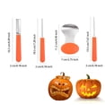 thumbnail image 3 of 4 Pieces/Kit Stainless Steel Halloween Pumpkin Engraving Tool Portable Anti-corrosive Washable Handled Children Engrave Tools, 3 of 7