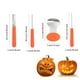 thumbnail image 3 of Inteprter Juego de 4 unidades de herramientas de grabado de calabaza de Halloween de acero inoxidable, herramientas de grabado antideslizantes con mango Cocina y Comedor Inteprter HA064955-00, 3 of 6