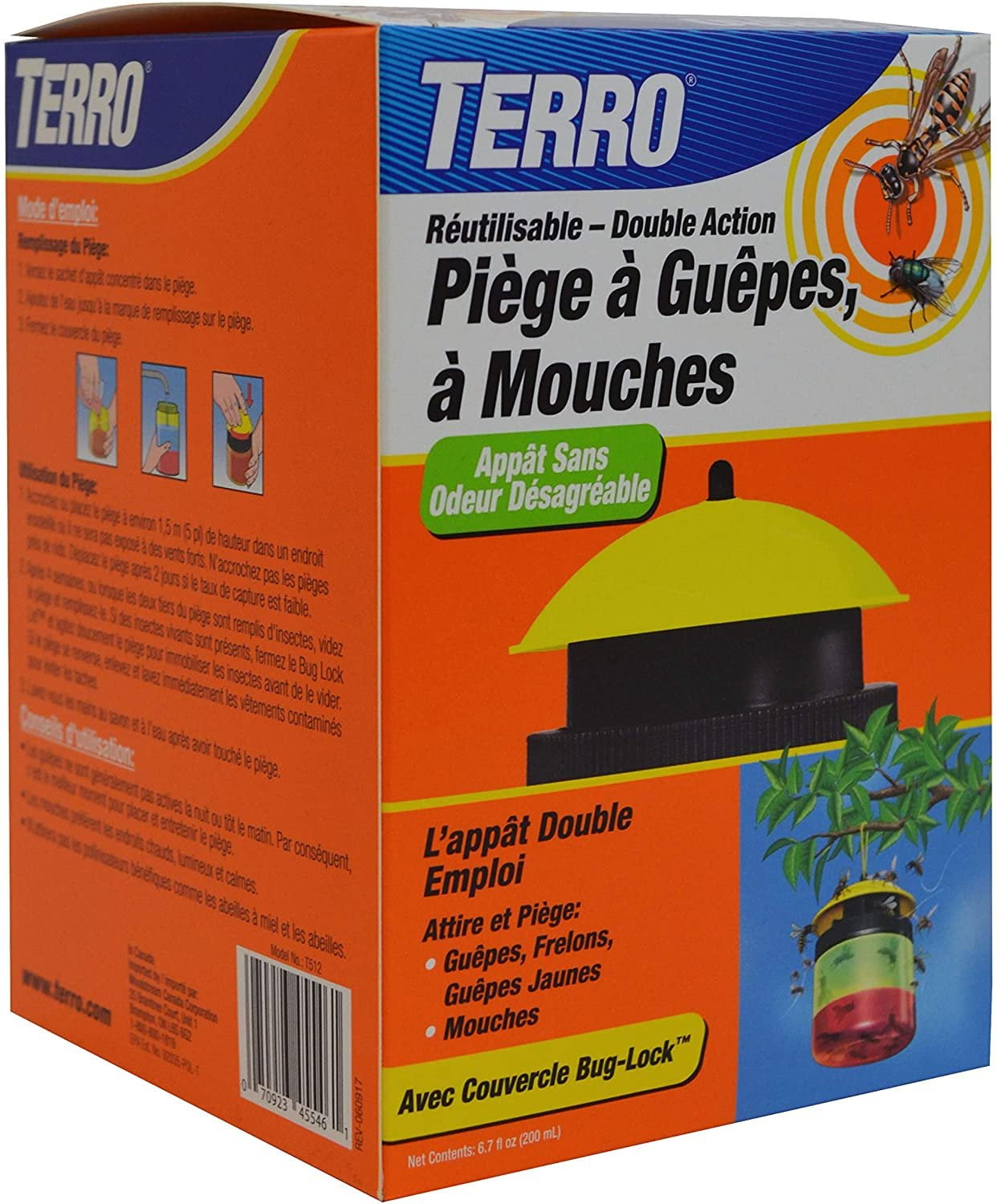 Terro T512 Wasp and Fly Reusable Trap, 1 Pack