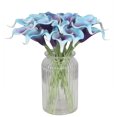 thumbnail image 3 of Bouquet Duovlo, 20 unidades, flor artificial de látex con forma de lirio de cala, decoración de fiesta en casa (morado en azul), 3 of 6