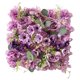 thumbnail image 4 of Panel de pared decorativo con flores artificiales, 13,78 x 13,78 pulgadas, ligero y romántico. Púrpura, 4 of 9