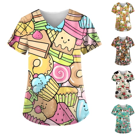 Womens V-Neck Scrubs Tops Easy Care Medical Scrub Shirts Plus Size Stretch Fitted Nurse Uniform Shirts with Pockets Mint Green 2XL