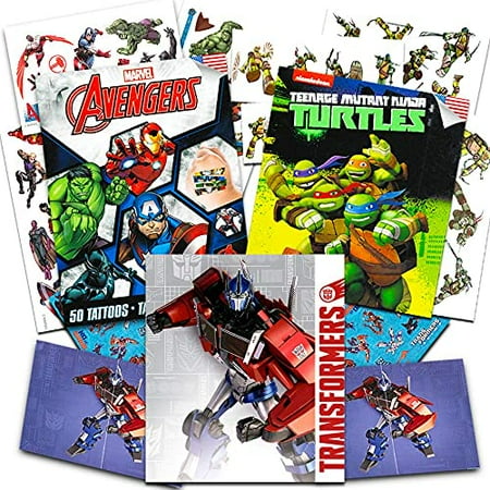 Superhero Temporary Tattoos for Boys Kids Party Bundle -- 125 Licensed Tattoos with Stickers Featuring Transformers, Marvel Avengers and Teenage Mutan | Walmart Canada Superhero Temporary Tattoos for Boys Kids Party Bundle -- 125 Licensed Tattoos with Stickers Featuring Transformers, Marvel Avengers and Teenage Mutan | Walmart Canada