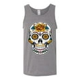 thumbnail image 2 of Wild Bobby Day Of The Dead Sugar Skull Pop Culture Men Graphic Tank Top, Heather Grey, Large, 2 of 5