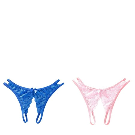 Wijhcboe 2 Pack Womens Dress Sexy Transparent Lace Open Remote Panties for Women Pleasure File No Off Underwear High Cut Briefs for Women Womens Cotton for Women Size 46 Ladies Tights Suite Ful