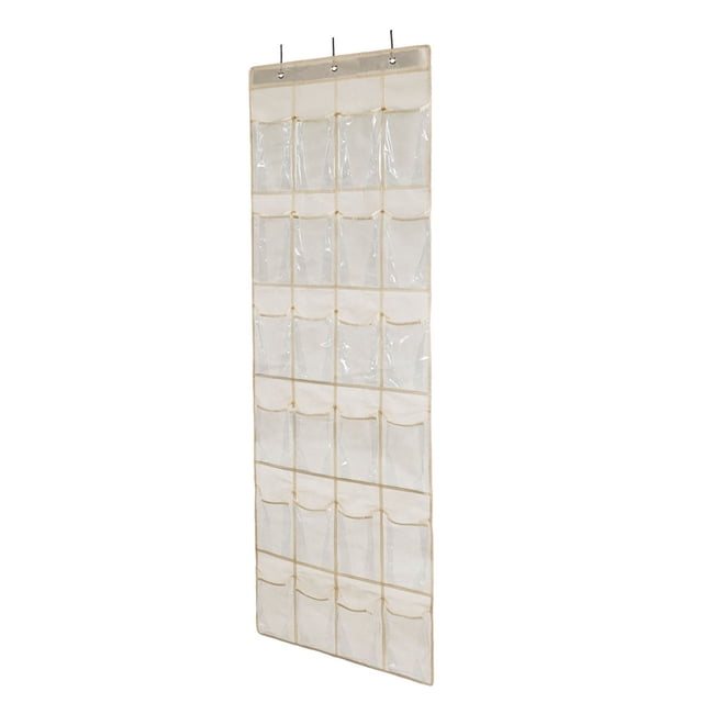 Zapatero Puerta de casa Montado en la parte posterior Tela no tejida Soporte para zapatos Zapatilla de deporte Percha para zapatillas, Beige kenally HA001781-05