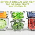 thumbnail image 7 of Fresh Produce Vegetable Fruit Storage Containers 3Piece Set, BPA-free Fridge Storage Container, Partitioned Salad Container, Fridge Organizers, Used in Storing Fruits Vegetables, Gray, 7 of 7