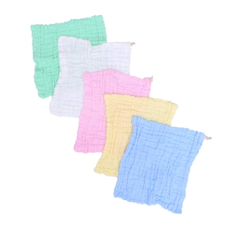 Minkissy 5Pcs Pure Face Towels Assorted Colors Soft Absorbent Towels for Versatile Use