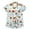 f#140Light Blue461, variant on HAYIMI Kids Halloween Short Sleeve Button Lapel Blouse Tops And Shorts Girls Spring Autumn Pajama Set Casual Homewear, 5-6 Years