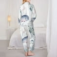 thumbnail image 6 of Goofa Sea Animals Printed Women’s 2 Piece Pajama Set Super,Pajamas Women's Long Sleeve Sleepwear Soft Button Down Loungewear Pjs Lounge Set Nightwear-X-Large, 6 of 9