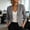 Gray, variant on IUYRTFE Women Double Button Lapel Blazer Long Sleeve Slim Fit Casual Business Suit Jacket