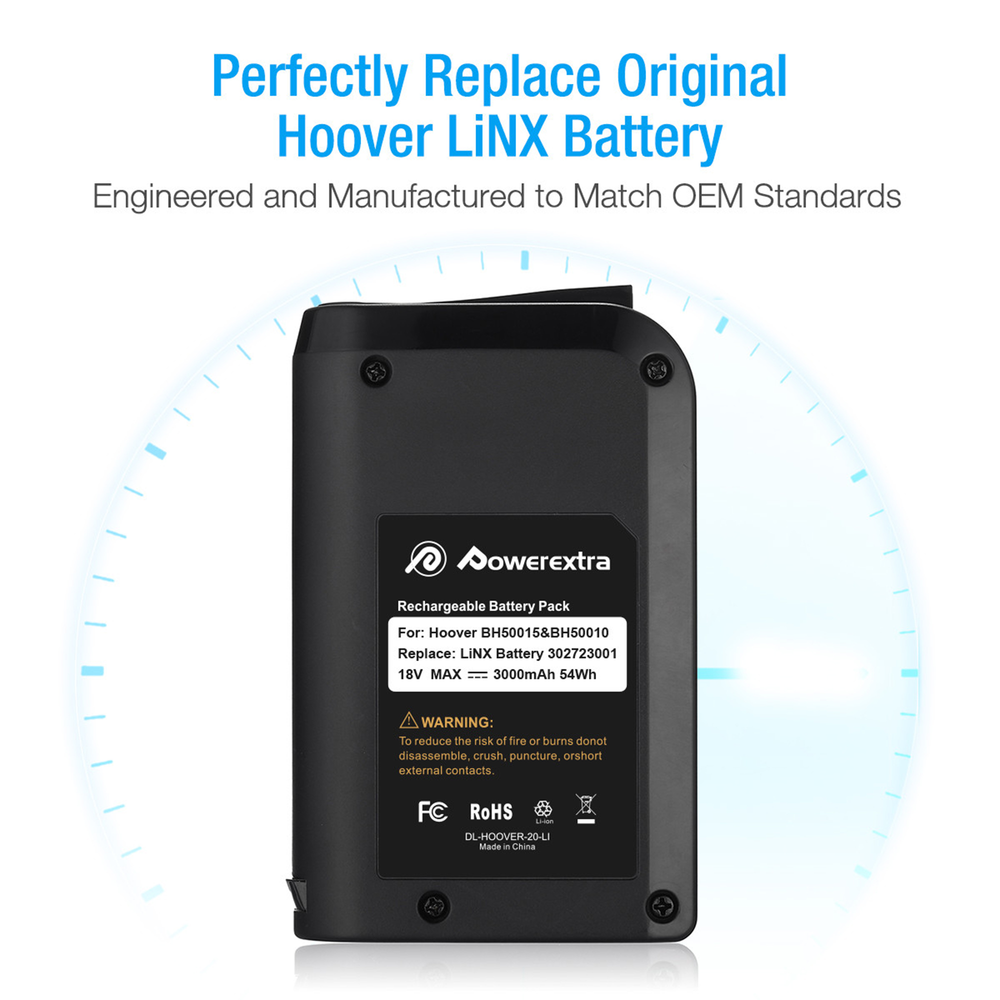 Replacement Battery for Hoover BH50000 