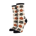 thumbnail image 1 of White Socks Halloween Socks for Women Girls Bats Print Colorful Pattern Novelty Cute, 1 of 2