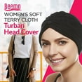 thumbnail image 3 of Hold'Eam Soft Terry Cloth Turban Head Cover Female - Black (Adult), 3 of 7