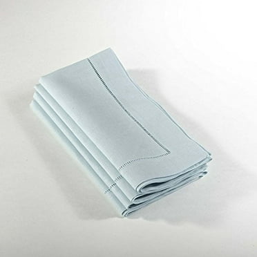 Fennco Styles Hemstitched Dinner Napkin, Set of 4 (aqua)