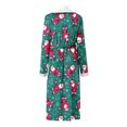 thumbnail image 7 of Womens Soft Pajama Clearance- Sexy Printed Silk Satin Bathrobes Plus Size Robe Sleepwear Green Size M, 7 of 7