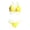 Yellow, variant on Women's Sexy Bikini Sets Sexy Handmade Braid Halter Brazilian Bikinis Cutout 2PCS Solid Swimsuits Push up Swimwear