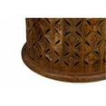 thumbnail image 3 of Jofran Decker Small Distressed Hardwood Global Drum End Table, 3 of 6