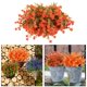 thumbnail image 5 of 12 ramas de flores artificiales, plantas de flores de plástico, plantas de flores para bodas. Naranja 2, 5 of 9