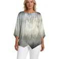 thumbnail image 3 of Nyfairy Women's Mosaic Print Tunic, 3/4 Sleeve Loose Fit Top, 3 of 4
