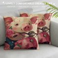 Vllo0ord Cute Pig Cushion Case Pink Pig Throw Pillow Covers Kids Boys