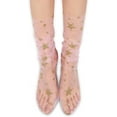 thumbnail image 4 of Dalrosia Women Girls Lace Socks Sheer Loose Socks Decorated Mesh Tulle Socks Transparent See Through Lace Slouch Socks, 4 of 6