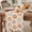 White, Tangerine, Cream, Soft Taupe, variant on Fall Thanksgiving Table Runner - 72 Inch Long Pink Pumpkin Autumn Rustic Boho Cotton and Linen Blended Dress Scarves Farmhouse Table Runner for Kitchen Dining, Coffee Table, 13" x 72"