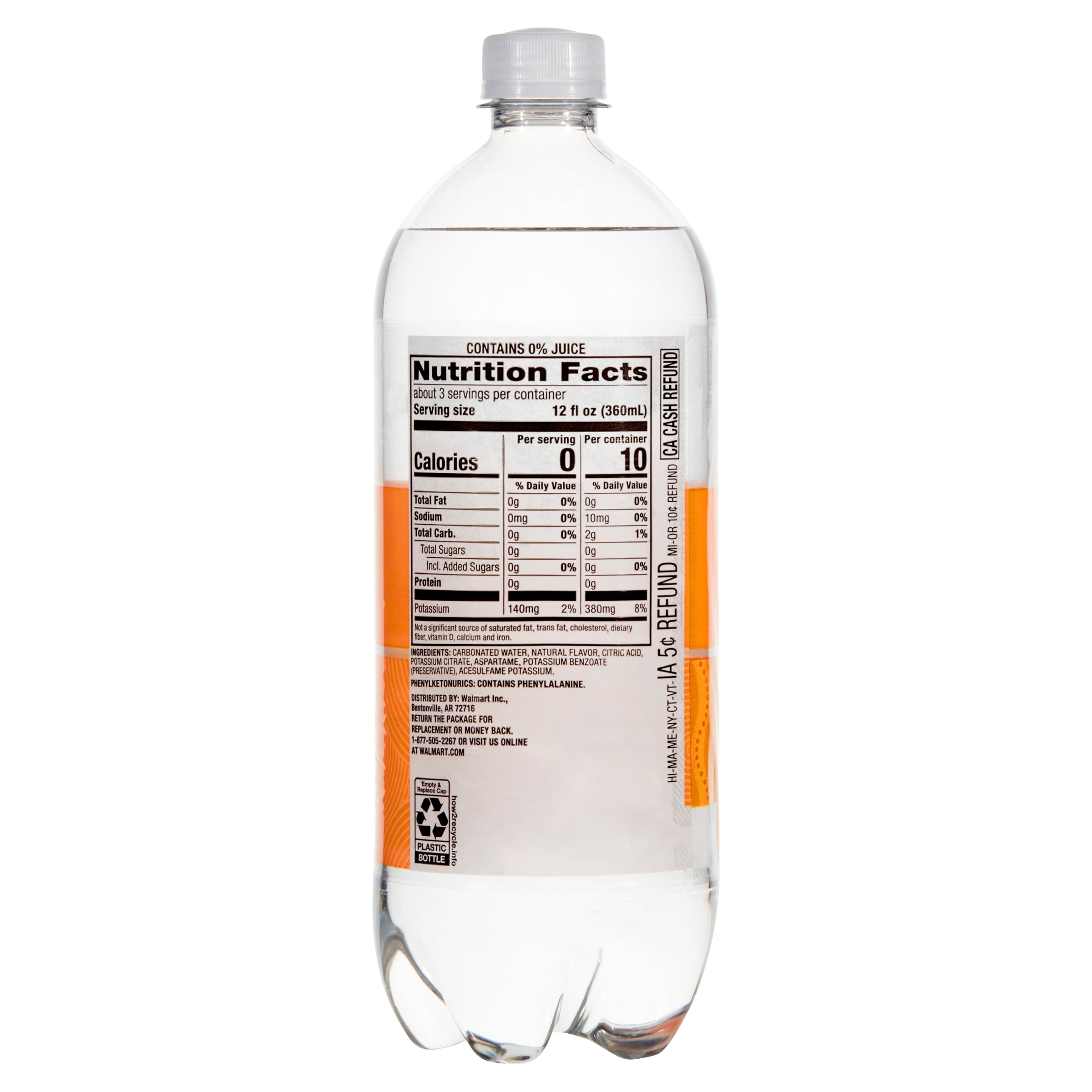 Clear American Orange & Cream Sparkling Water, 33.8 fl oz