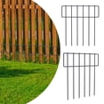 thumbnail image 1 of 25 Pack Metal Fence Border Animal Barrier Garden Decorative Fence Panels Black, 1 of 5
