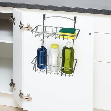 Over The Cabinet Kitchen Storage Organizer- Hanging Basket Shelf for Kitchen and Bathroom Organization by Classic Cuisine