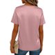 thumbnail image 5 of TaTaai Women's Lightweight Satin Shirt Short Sleeve V-Neck Button-Down Pocket Casual Office Blouse Sheen Fabric Top Gift, 5 of 8