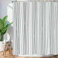 thumbnail image 3 of Grey and White Striped Shower Curtain Modern Geometric Farmhouse Shower Curtains for Bathroom Decor Waterproof Fabric Shower Curtain Set Hotel Style 72x72 Inches, 3 of 6