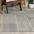thumbnail image 5 of JONATHAN Y SCN104C-4 Nordby High-Low Geometric Arch Scandi Striped Gray/Cream 4 ft. x 6 ft. Indoor/Outdoor Area Rug, Pet Friendly, Stain Resistant, Easy to Clean, for Patio, Living Room, Bedroom, 5 of 8