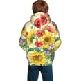 thumbnail image 6 of Kll Unisex Kids Boys Girls Hooded Pocket Pullover Hoodies-Sunflower Cornflower Poppy, 6 of 9