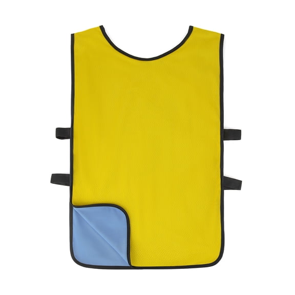 Toptie Reversible Soccer Pinnies, Football Practice Jersey Soccer Vest for Adult and Youth-Yellow/Sky Blue-M