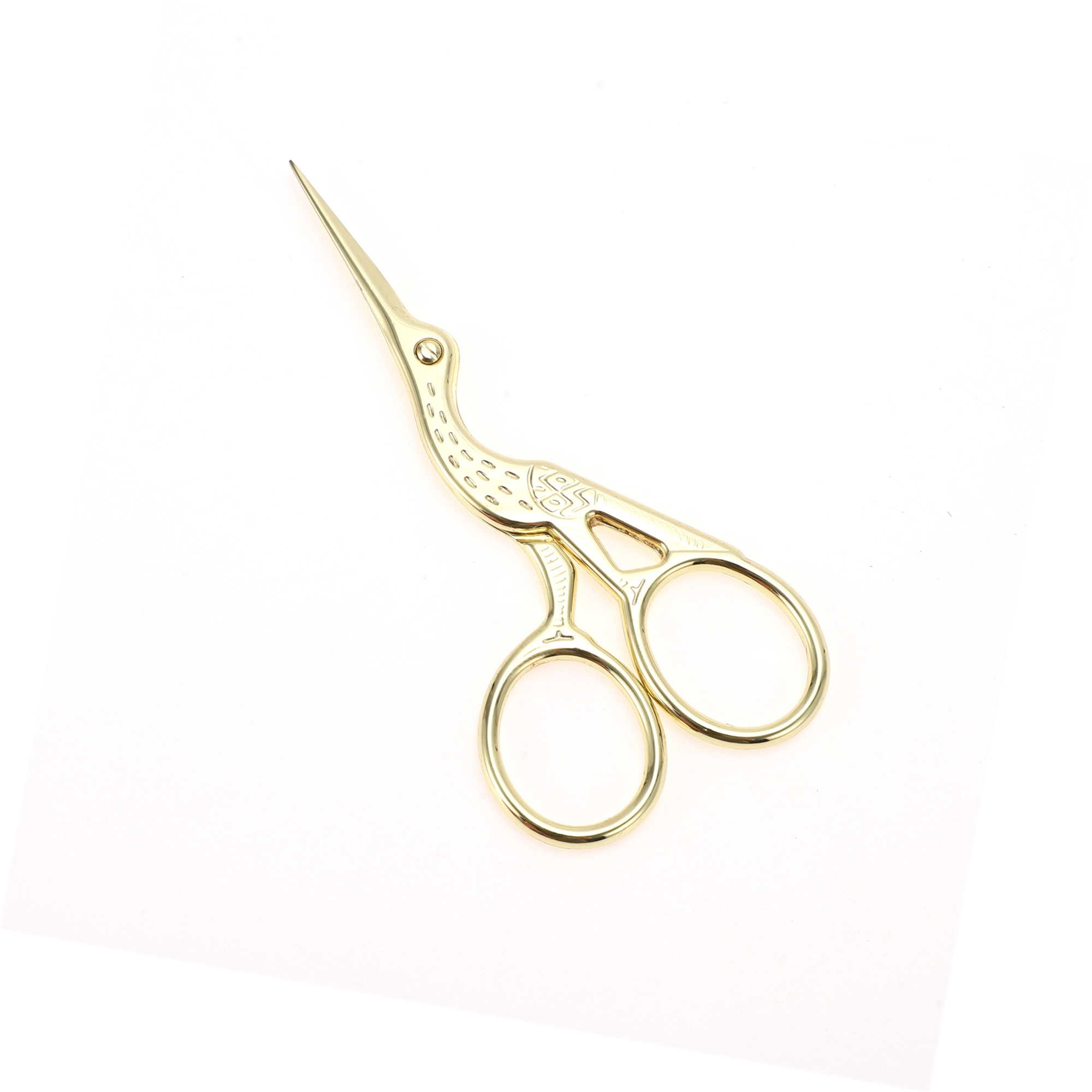 Unique Bargains 1 Pc Little Crane Scissors Grooming Parlor Gold Tone