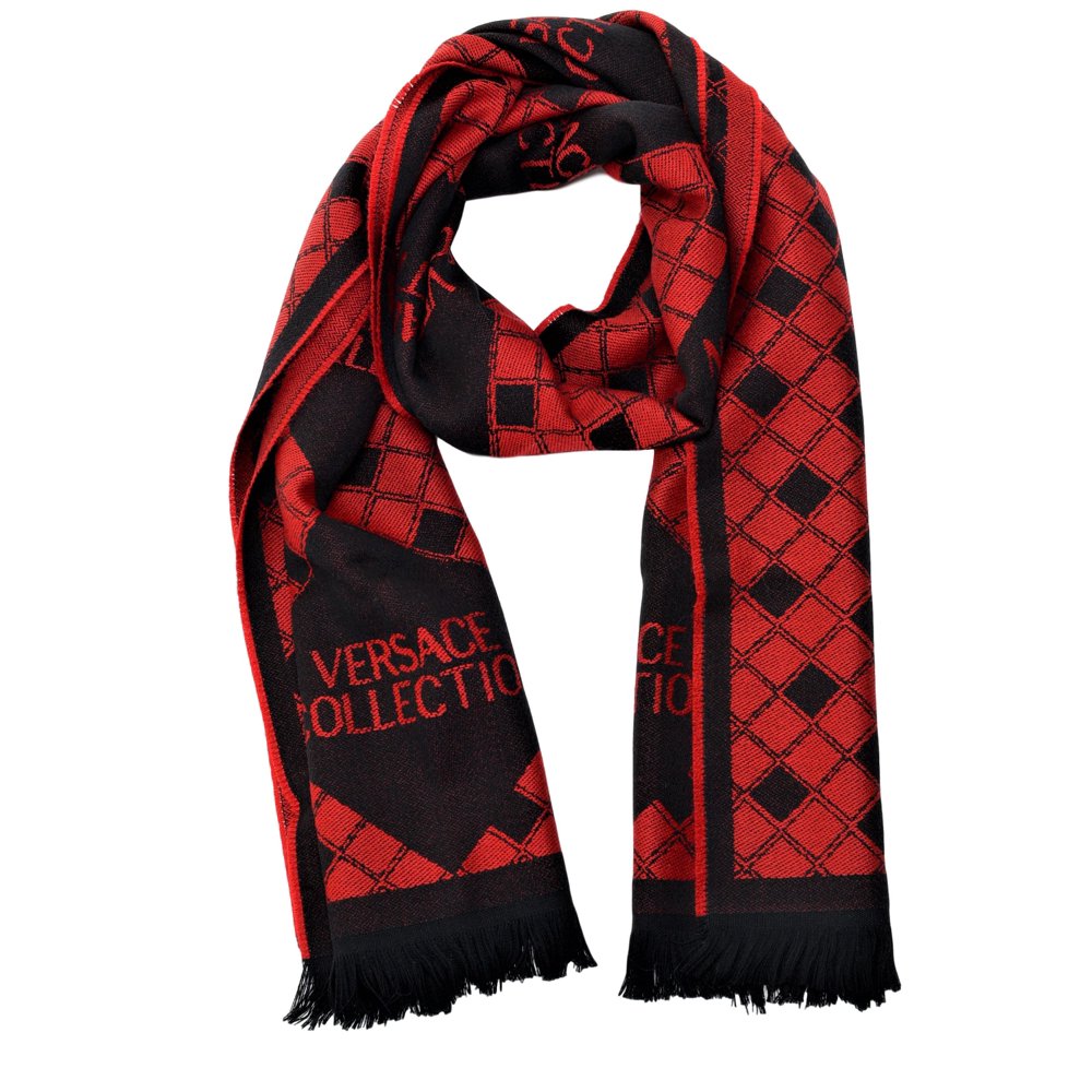 Versace Collection Men's Geometric Block Pattern Wool Scarf Walmart