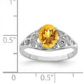 thumbnail image 2 of Primal Silver Sterling Silver Rhodium-plated Citrine Ring, 2 of 4