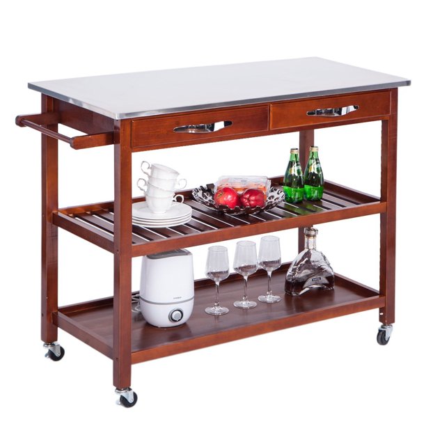 Harper&Bright Designs Concord Series Home Kitchen Island Storage Cart