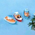 thumbnail image 3 of Home Decor Miniature Boat Mini Fishing Boat Model Mediterranean Decor Resin Desktop Boat Ornament Ocean Beach Micro Landscape Decoration, Random Style, 3 of 5
