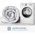 thumbnail image 2 of Blue Ridge Home Fashions Down Alternative Quilt Comforter for All Season, Twin, White/Platinum, 2 of 10