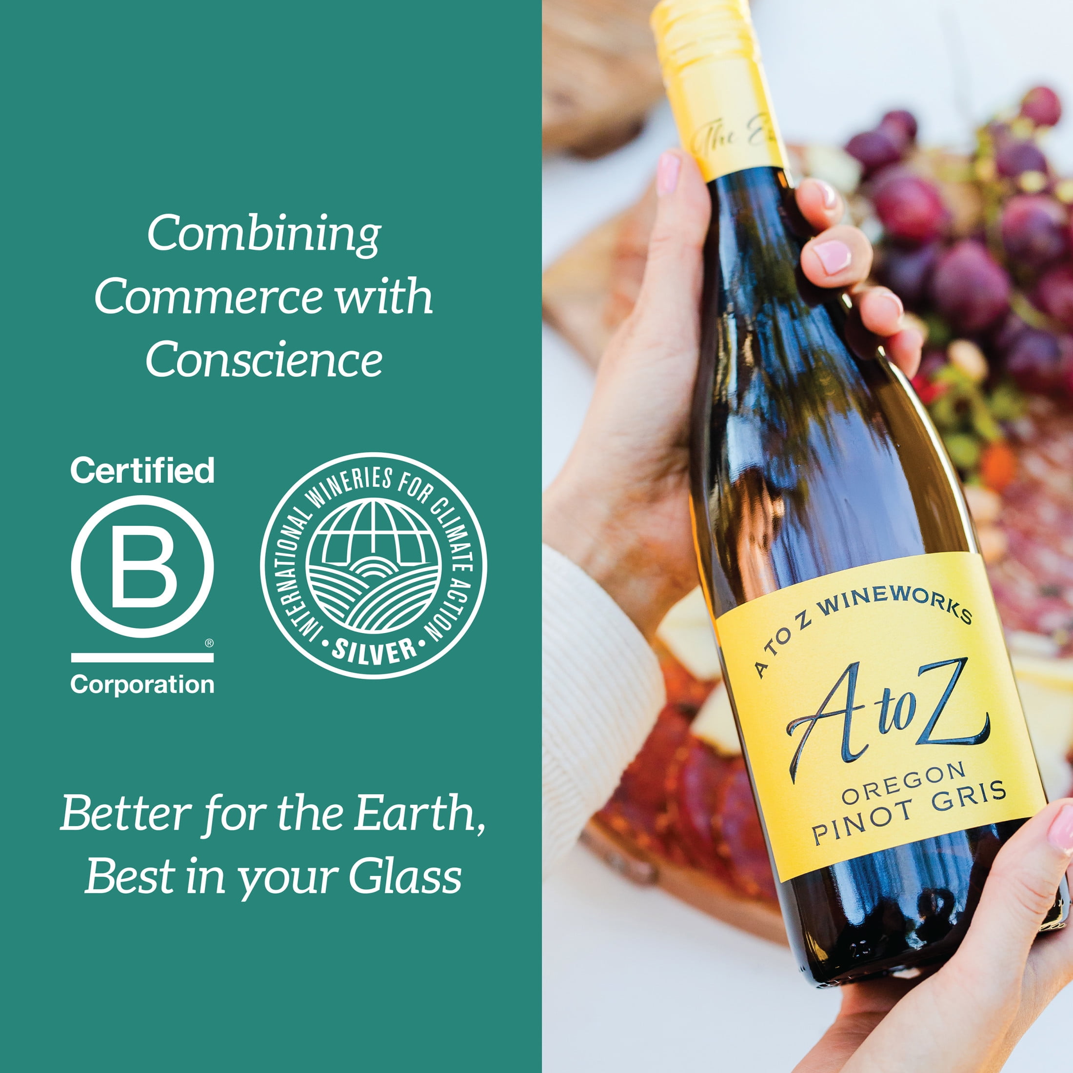 A to Z Wineworks Oregon Pinot Gris White Wine 750ml, 13.5% ABV