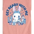 thumbnail image 3 of Instant Message - Bunny Get Ready With Me Selfcare Fitted Short Sleeve Graphic T-Shirt, 3 of 6