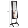 Dido Jewelry Cabinet with Mirror LED Light Freestanding Makeup Cosmetic Organizer Bedroom Storage Cabinet