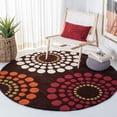 thumbnail image 2 of SAFAVIEH Soho Louise Polka Dots Wool Runner Rug, Brown/Multi, 2'6" x 8', 2 of 9