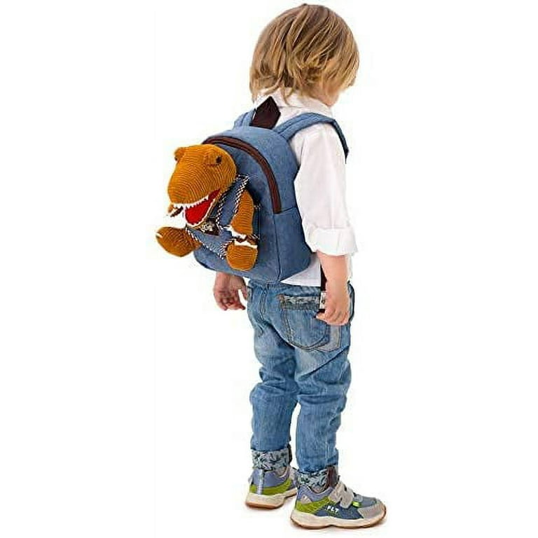 Little Jupiter Pet Plush Dinosaur Stuffed Animal Backpack for Boys & Girls 3 - 4 - 5 Years Old w/ Removable T Rex Plush Toy - Backpack Dinos