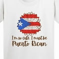 thumbnail image 4 of Inktastic I'm So Cute, I Must Be Puerto Rican Sunflower Youth T-Shirt, 4 of 5