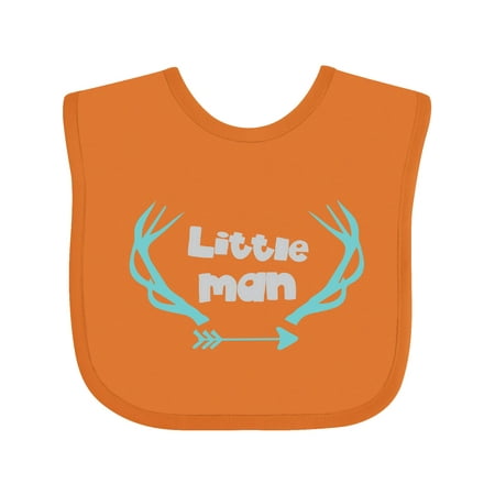 

Inktastic Little Man Little Boy Deer Antlers Arrow Gift Baby Boy Bib