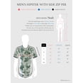 thumbnail image 2 of Ma Croix Mens Graphic Print Malcolm X Double Layer Zipper Hipster T Shirt, 2 of 8