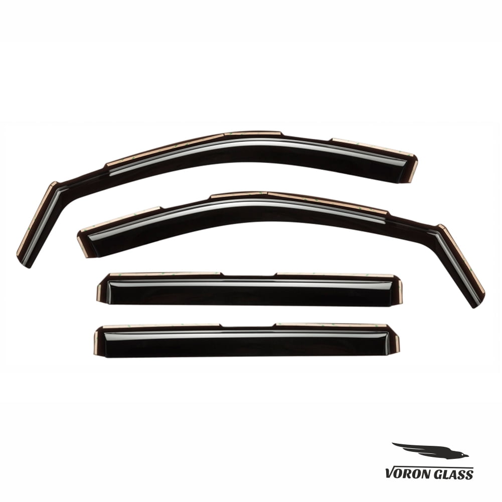 Voron Glass in-Channel Extra Durable Rain Guards for Chevy Silverado/GMC Sierra 1500 2019-2026 Crew Cab,Window Deflectors,Vent Visors,4pcs - 220089